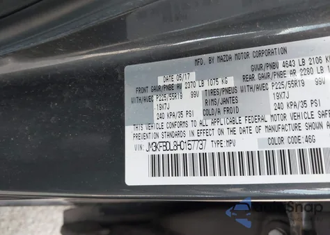 2017 Mazda Cx-5 Grand Touring from USA, damaged, VIN JM3KFBDL8H0157737